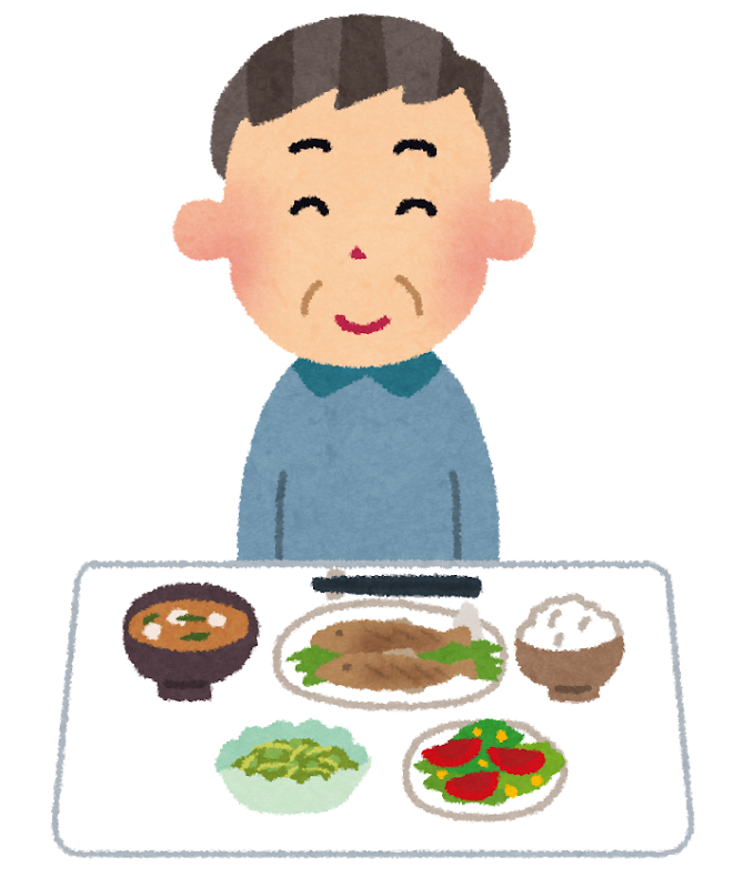 低カロリーな食事のイラスト（生活習慣病）