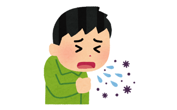 咳をする男性